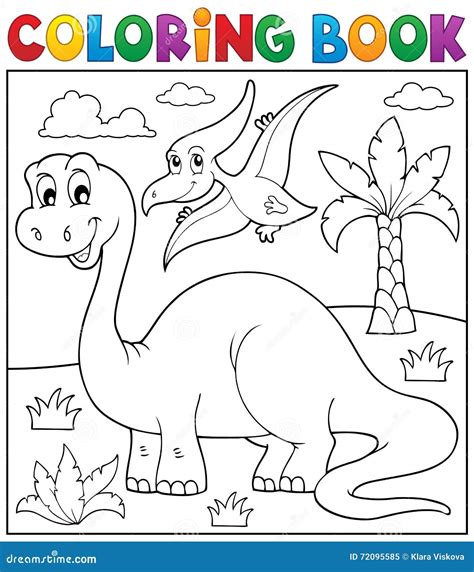 Dinosaurio Libro Para Colorear Arte Vectorial Thinkstock Images And