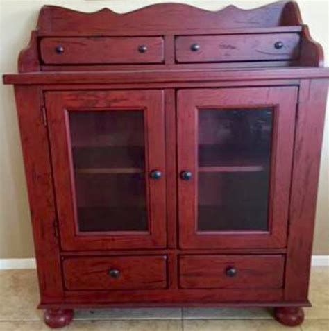 Broyhill Attic Heirlooms Dining Chest In Red Stain ️ Country Style