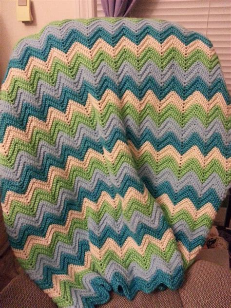Bevs Baby Ripple Afghan Incredibly Simple Pattern But Comes Out