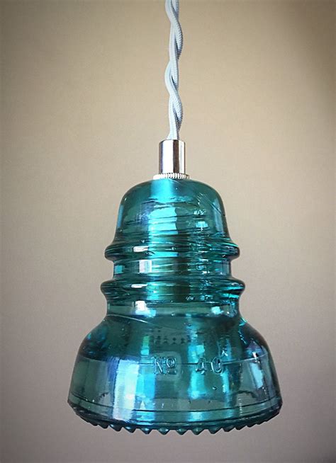 Handmade Glass Insulator Pendant Light By Glassinsulatorlights