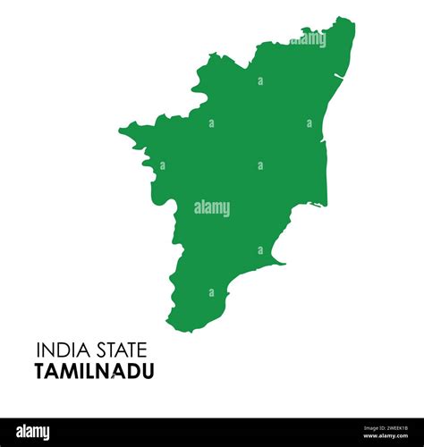 Tamil Nadu Mapa De Estado Indio Tamil Nadu Mapa Ilustraci N Vectorial Fondo Blanco Imagen