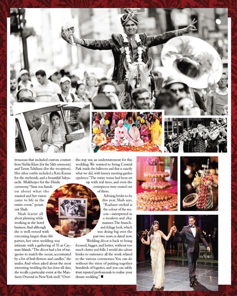 Sjs Featured In Harpers Bazaar Brides Magazine Sonal J Shah Event