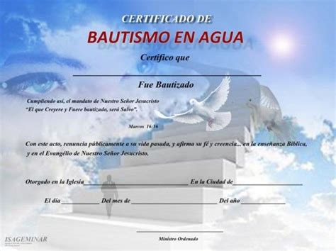 Certificado De Bautismo Para Imprimir Los Certificado