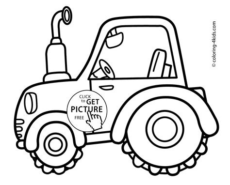 Download Tractor transportation coloring pages for kids, printable ...