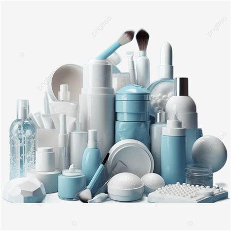 Cosmetic Blue Set Cosmetic Blue Set Png Transparent Image And