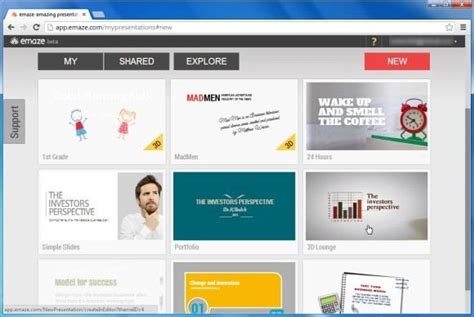 Create New Emaze Presentation Interactive Presentation Office Programs