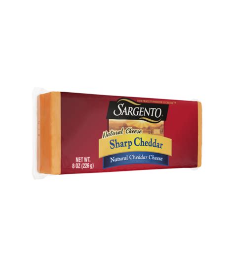 Sargento® Block Sharp Cheddar Natural Cheese 8 Oz Sargento