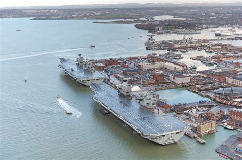 Portsmouth Naval Base Featuring Queen Elizabeth Prince Of Wales