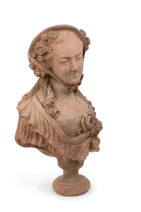 French Victorian Terra Cotta Lady Bust