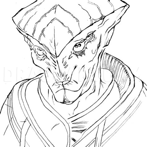 How To Draw A Prothean Mass Effect Step By Step Drawing Guide By