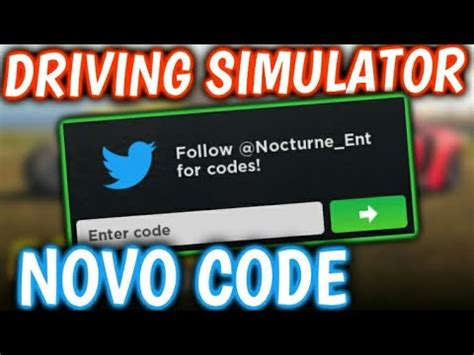 Hello everyone all driving simulator codes: Novo Code Driving Simulator ROBLOX - YouTube