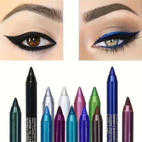 1 Pearlescent Anti Sweat Eyeliner Glue Pen With Highlighter And