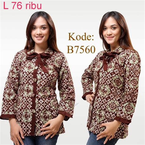 Model Baju Atasan Batik Wanita Modern  Model Baju Batik