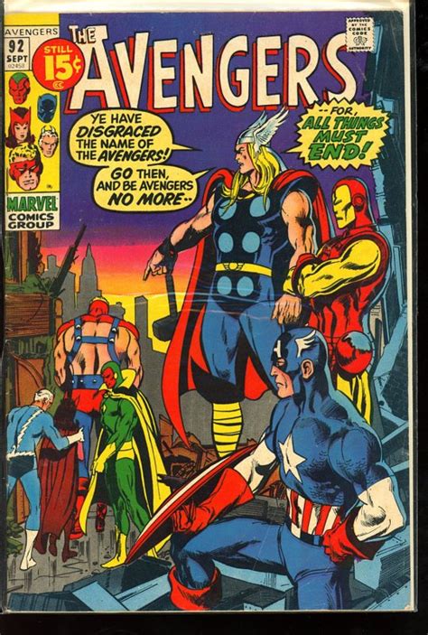 The Avengers 92 1971 Comic Books Bronze Age Marvel Hipcomic