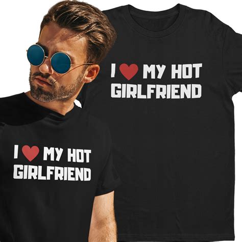 Koszulka MĘska I Love My Hot Girlfriend Prezent Na Walentynki Gratis