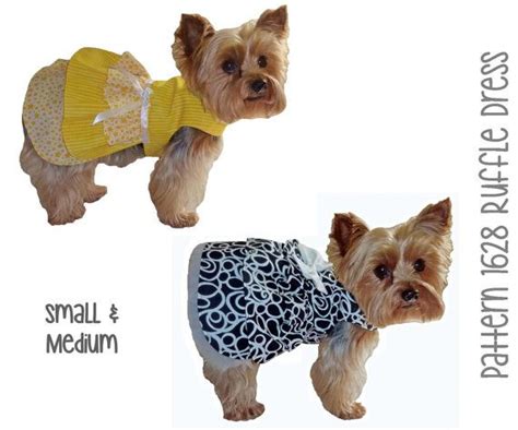 Ruffle Dog Dress Sewing Pattern 1628 Dog Clothing Patterns Etsy