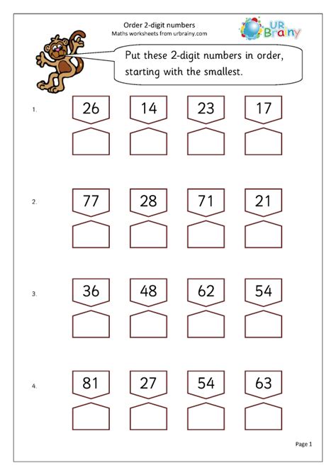 Order 2 Digit Numbers Number And Place Value By