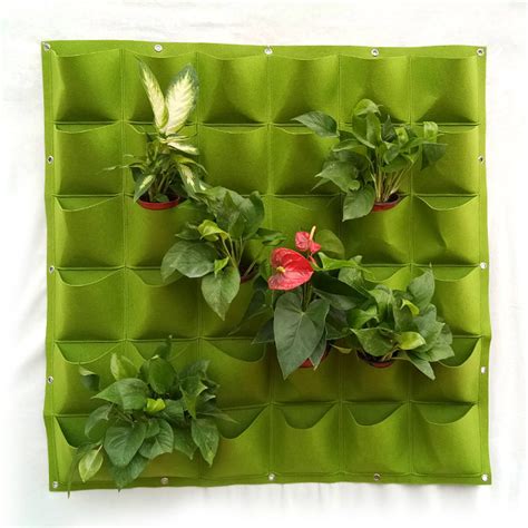 2~72 Pocket Wall Hanging Planting Bag Vertical Flower Grow Pouch