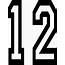 12 TEAM SPORTS NUMBER TWELVE TWELFTH Competition Stickers By 