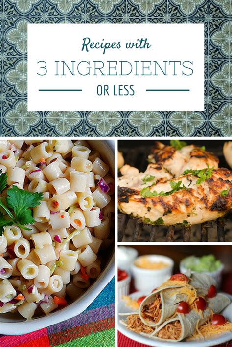 3 Ingredient Recipes Or Less With Images 3 Ingredient Recipes