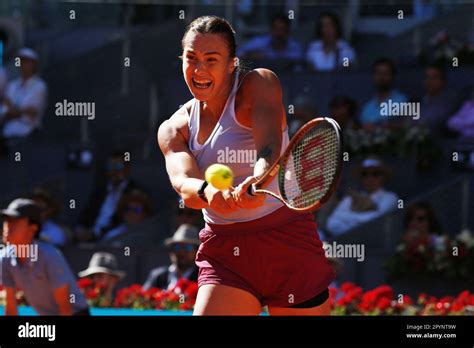 Madrid Spain 3rd May 2023 Aryna Sabalenka Blr Tennis Aryna Sabalenka During Singles Semi