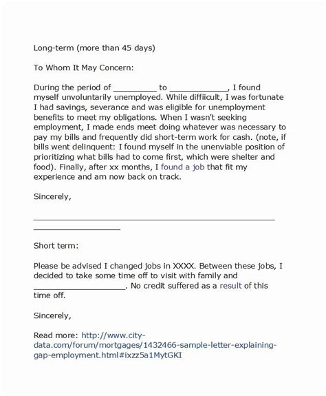 Please check the sample reference letter below and let me know if anything is missed there. Gap Of Employment Letter Mortgage Collection | Letter Template Collection