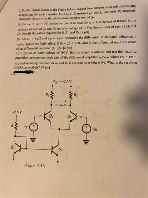 Solved Consider The Circuit Shown In The Figure Neglecting Chegg Com