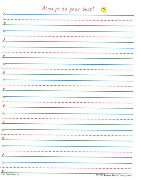 Lined Paper For 2nd Graders