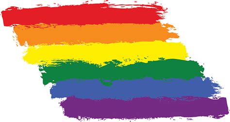 Brush Stroke Rainbow Flag Lgbt Movement Stock Illustration Download