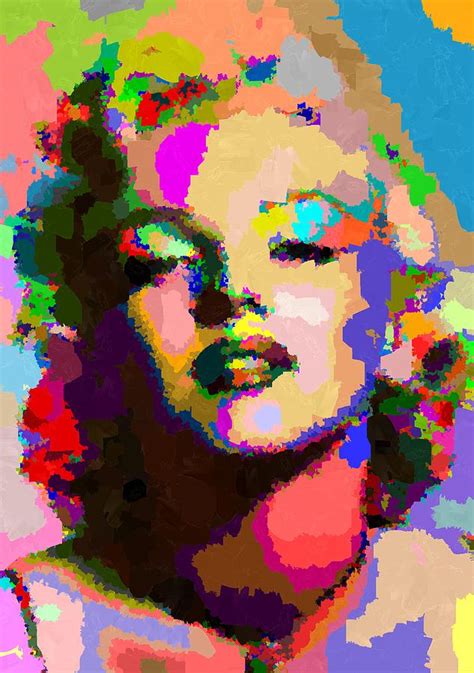 Marilyn Monroe Abstract Painting By Samuel Majcen Fine Art America