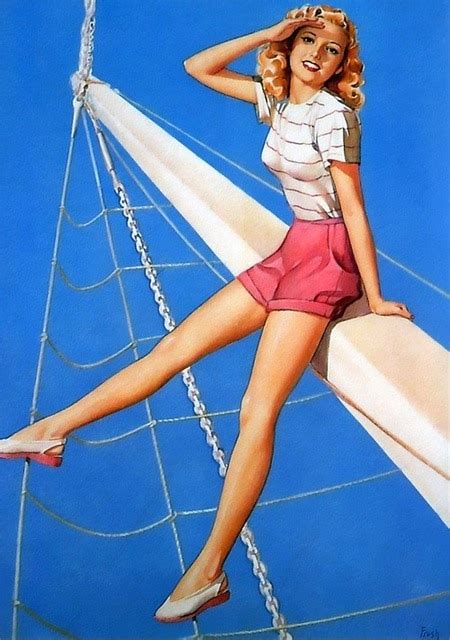 Sunbathing Pin Up Girl Pop Art Propaganda Retro Vintage Kraft Poster