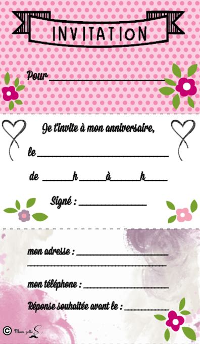 Carton invitation anniversaire a imprimer astuces. Invitation d'anniversaire à imprimer ! - SC Créations | Invitation anniversaire, Carte ...