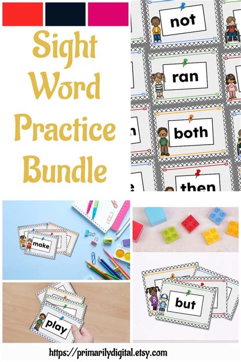Sight Word Practice Bundle With Pictures And Words To Help Students