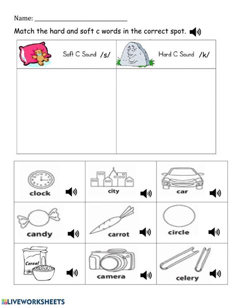 Hard And Soft C Sounds Worksheet Writing Sentences Worksheets Compound Words Worksheets