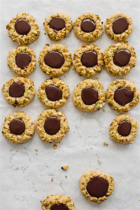 Pistachio Thumbprint Cookies With Mexican Chocolate Ganache — Madeline Hall