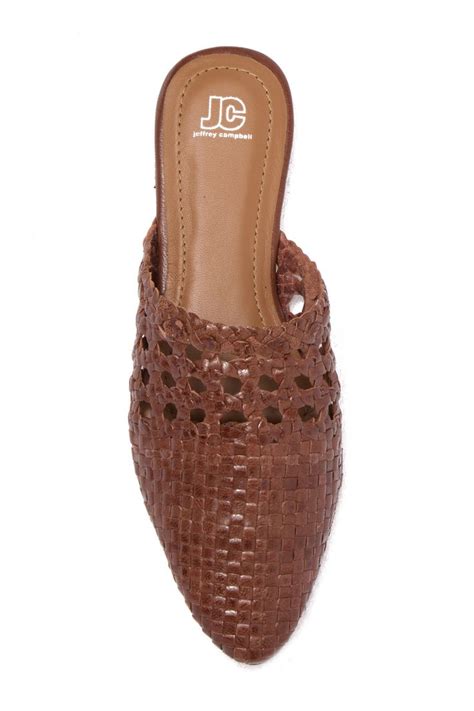 Jeffrey Campbell Woven Leather Flat Mule Nordstrom Rack Leather