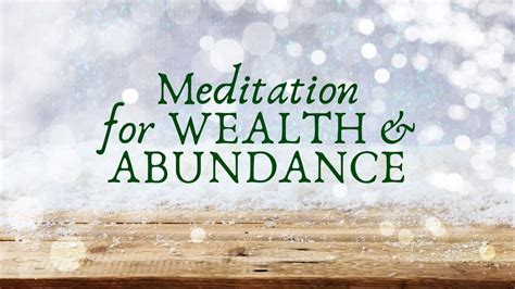 Meditation For Wealth And Abundance Youtube
