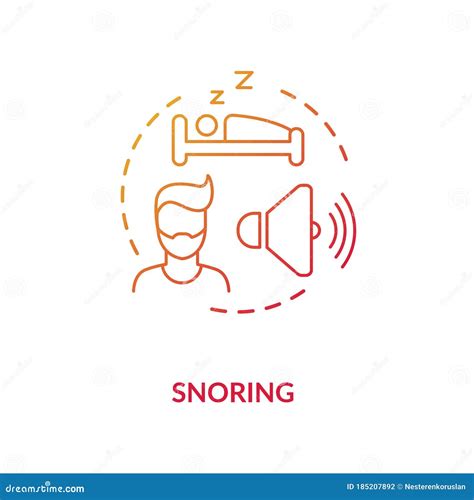 Snoring Concept Icon Stock Vector Illustration Of Complex 185207892