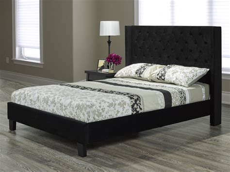 Brassex Inc Jia Tufted Platform Bed Queen Size Black Walmart Canada