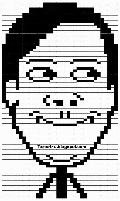 Creepy Tobey Maguire Meme Face Ascii Text Art Cool Ascii