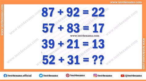 Math Challenging Fun Puzzle With Answer Puzzle Logic Test 4 Exams