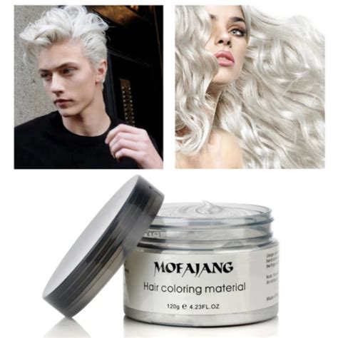 Mofajang Instant Hair Dye Wax Humble Household Hair Gel Temporary Hair Color White Hair