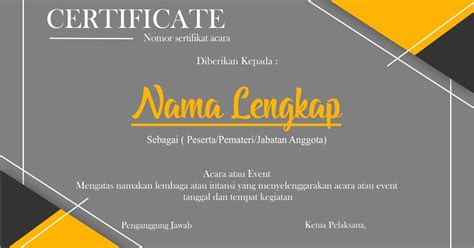 Create an awesome certificate with our range of stunning templates. Desain Template Sertifikat Keren Abis 2020 (Corel Draw X7)