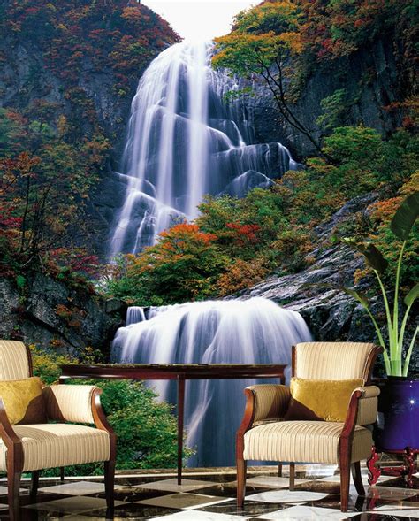 Wholesale 3d Waterfall Mural Wallpaper Living Room Bedroom Wall Photo