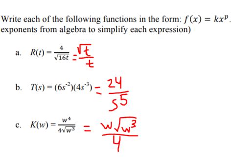 Write Each Of The Following Functions In The Form F X Kx P Socratic