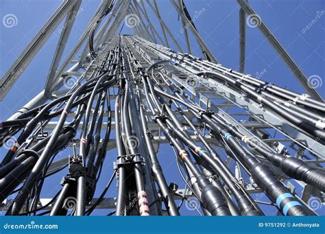 Cable Tray With Electrical Cable Layout Engineering Stock Image