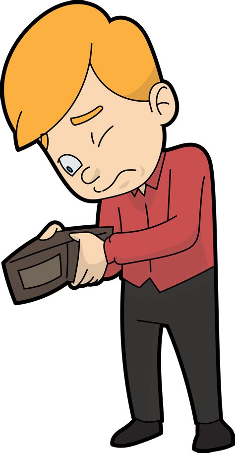 Download Empty Wallet Cartoon Png Cartoon Looking For Money Clipart