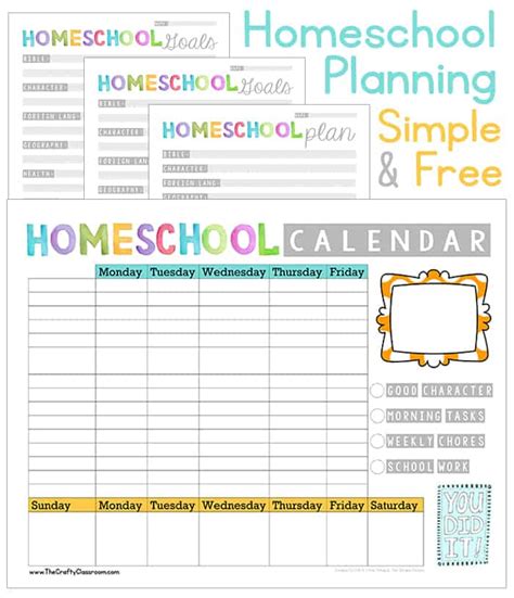 Free Printable Homeschool Planner Templates Printable Download