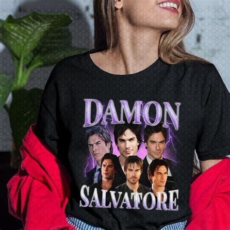 Damon Salvatore Shirt The Vampire Diaries Ian Somerhalder Tv Etsy