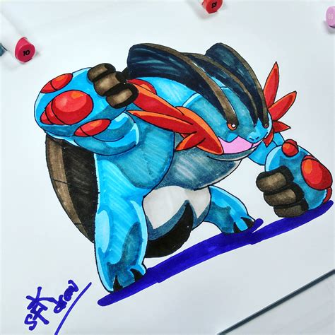 Mega Swampert By Sfkdraw Rpokemon